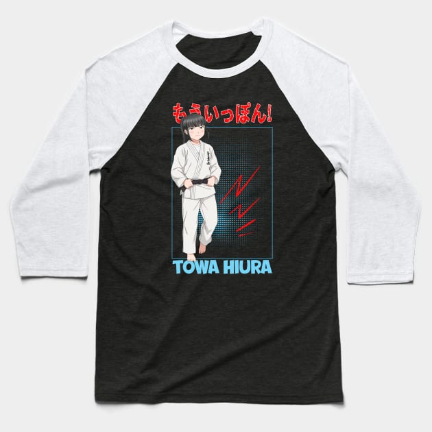 Ippon Again! judoka Anime TOWA HIURA Baseball T-Shirt by AssoDesign